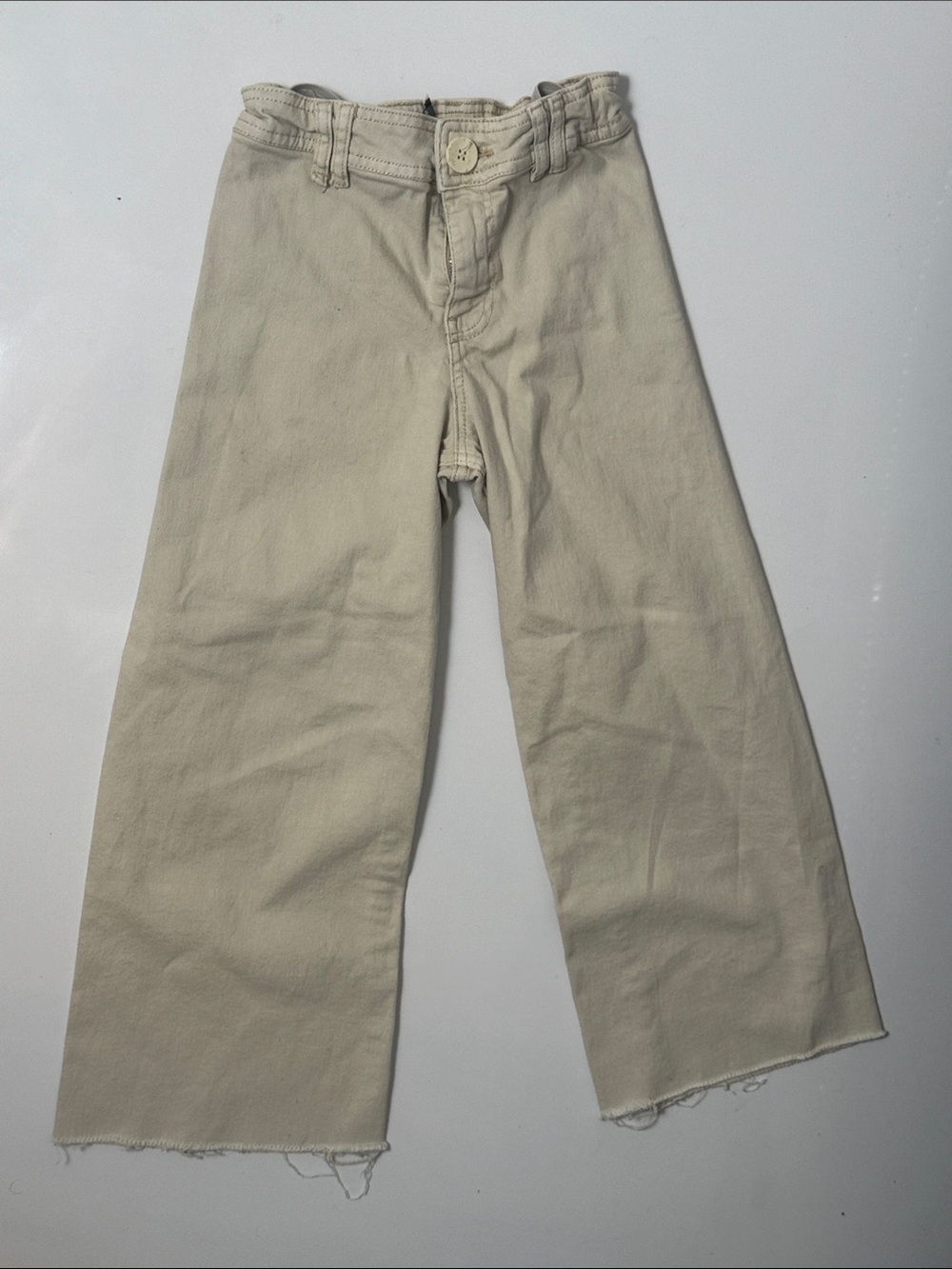 Zara Kids Casual Wide-Leg Jeans - Cream
